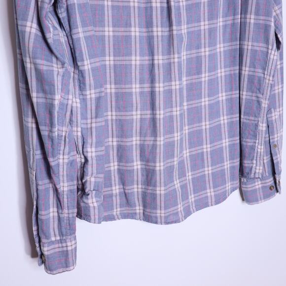 JOHNNIE-O Surflannel The Rascal Shirt Laguna Blue Plaid Button Up Men's L - Picture 7 of 10